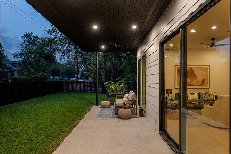 Exterior details and patio area of a home in , Austin (Image 28).