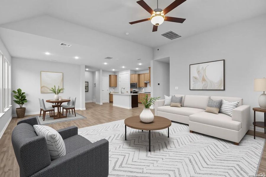 Furnished interior view inside a new home in Foxbrook, Cibolo (Image 9). Furnished interior view inside a new home in Foxbrook, Cibolo (Image 9).