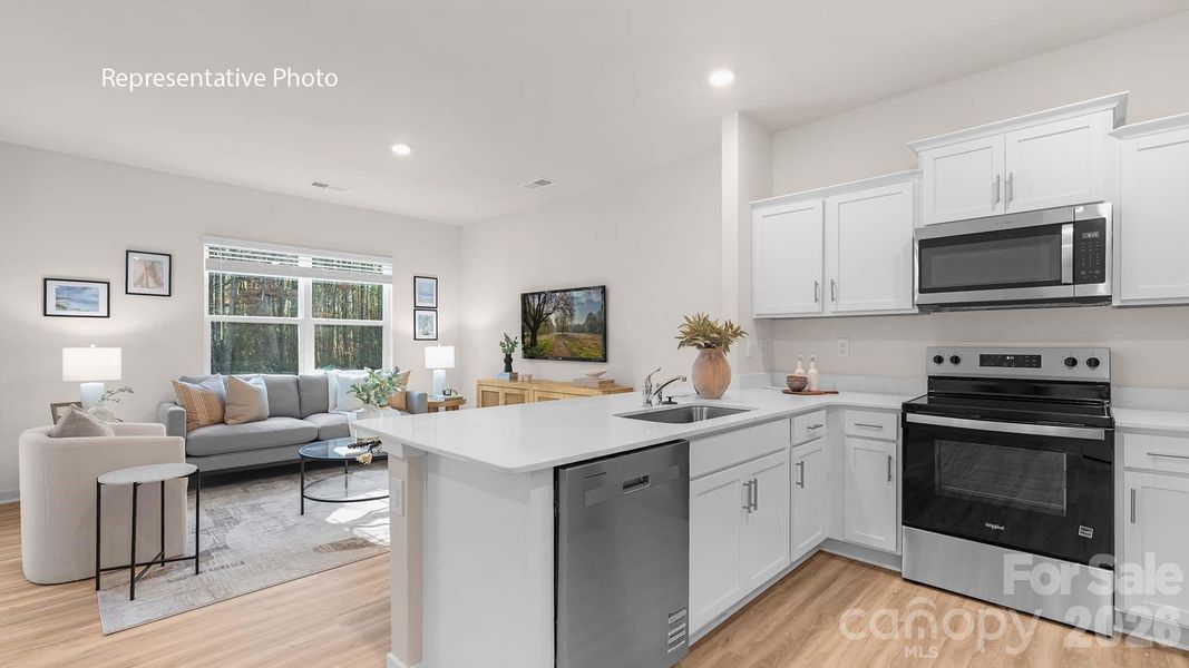 Furnished interior view inside a new home in The Townes at Troutman, Troutman (Image 3).