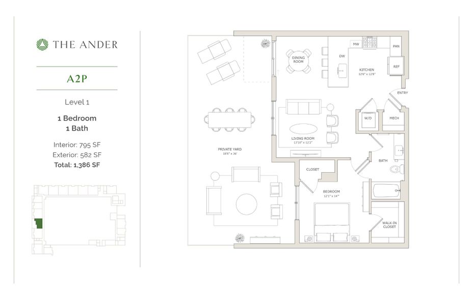 2D floor plan layout for the A2P by Ledgestone Development Group in The Ander, Austin, TX (Image 1). 2D floor plan layout for the A2P by Ledgestone Development Group in The Ander, Austin, TX (Image 1).