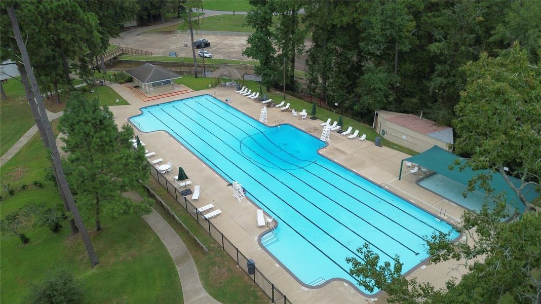Take a dip in the Elkins Lake resident pool.