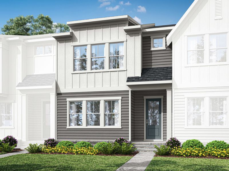 Representative exterior photo of a completed home built from the Sampson by Tri Pointe Homes in Holding Village, Wake Forest, NC (Image 19). Representative exterior photo of a completed home built from the Sampson by Tri Pointe Homes in Holding Village, Wake Forest, NC (Image 19).