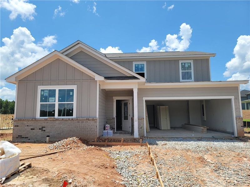 In-progress construction of a new home in Reserve at Gum Springs, Jefferson, GA (Image 28). In-progress construction of a new home in Reserve at Gum Springs, Jefferson, GA (Image 28).