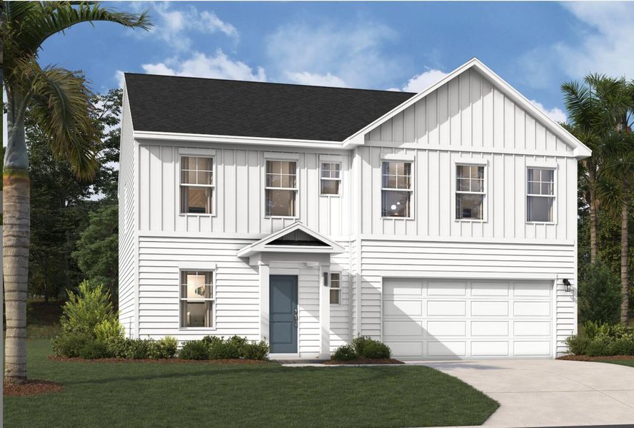 Front exterior of a new home in , Ladson, SC, highlighting curb appeal (Image 1). Front exterior of a new home in , Ladson, SC, highlighting curb appeal (Image 1).