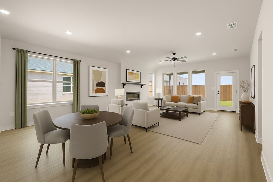 Representative furnished interior of a home built from the Sunterra Rowan 2104 by Brohn Homes in Sunterra, Katy (Image 10).