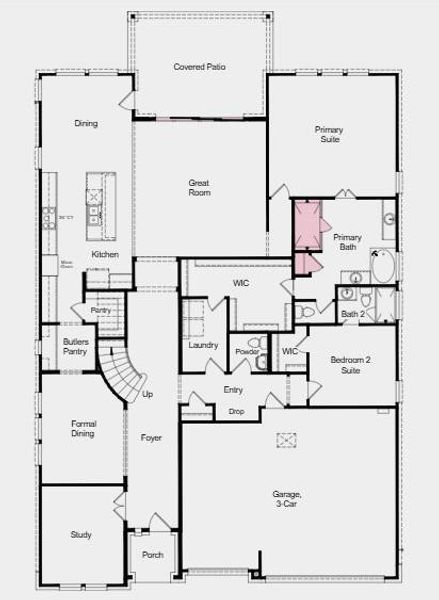 Additional Highlights Include: Spa shower at primary bath, 8' interior doors at second floor, exterior gas line, pre-plumb for future water softener at garage, pre-plumb sink at laundry, island wrap, built-in refrigerator, pendant lights over kitchen island, black vinyl sliding door unit, standard railings in place of half walls, and upgraded front door. Additional Highlights Include: Spa shower at primary bath, 8' interior doors at second floor, exterior gas line, pre-plumb for future water softener at garage, pre-plumb sink at laundry, island wrap, built-in refrigerator, pendant lights over kitchen island, black vinyl sliding door unit, standard railings in place of half walls, and upgraded front door.