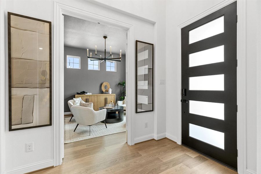 Furnished interior view inside a new home in Beamer Villas, Friendswood (Image 6).