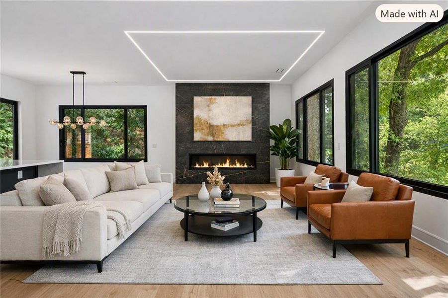 Furnished interior view inside a new home in , Atlanta (Image 13).