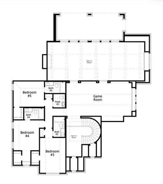 2D floor plan layout for the Ravenna by Highland Homes in Ridgeline: 70ft. lots, McKinney, TX (Image 25).