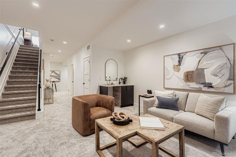 Furnished interior view inside a new home in , Denver (Image 9).