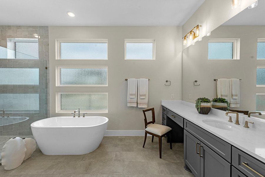 Furnished interior view inside a new home in Bridgeland, Cypress (Image 25).