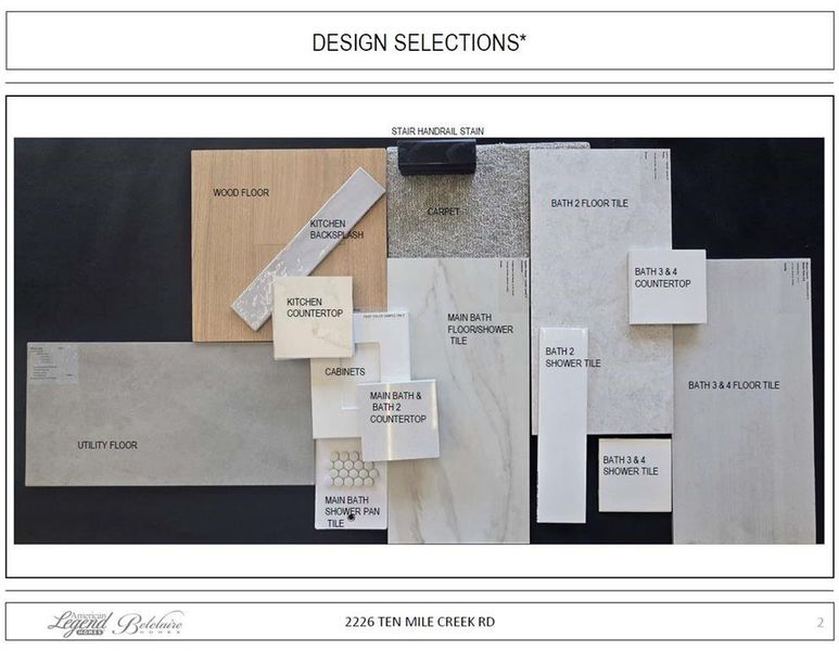Representative photo of design selections for 2226 Ten Mile Creek Representative photo of design selections for 2226 Ten Mile Creek