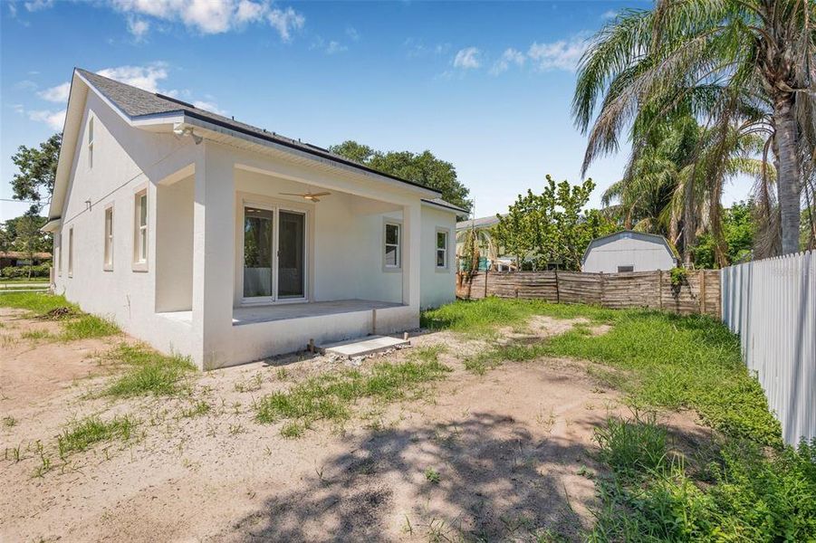 Exterior details and patio area of a home in , Tampa (Image 4). Exterior details and patio area of a home in , Tampa (Image 4).