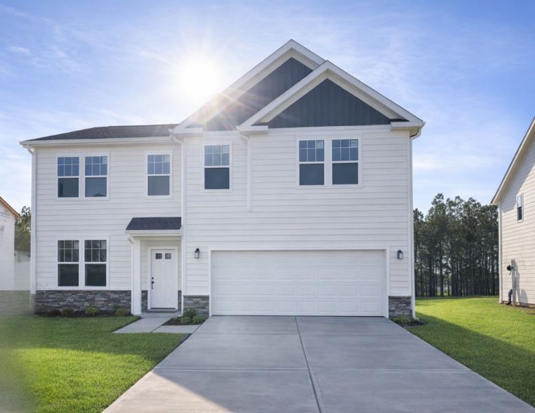 Representative exterior photo of a completed home built from the The Kershaw by Stanley Martin Homes in Riverside Ridge, Lawrenceville, GA (Image 109).