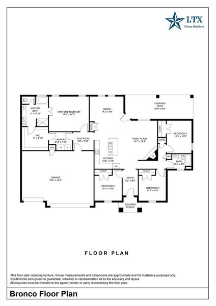 The Bronco floorplan