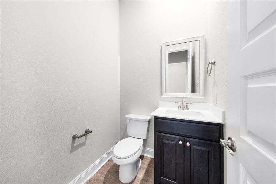 Half Bathroom located downstairs near the study. Half Bathroom located downstairs near the study.