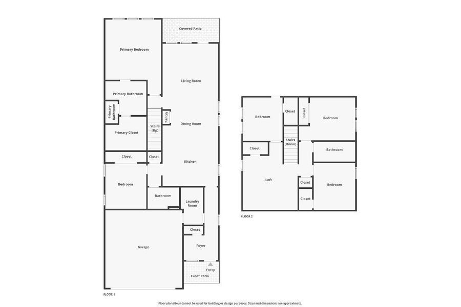 2D floor plan layout of this home in Oakberry Trails, Waller, TX (Image 5).