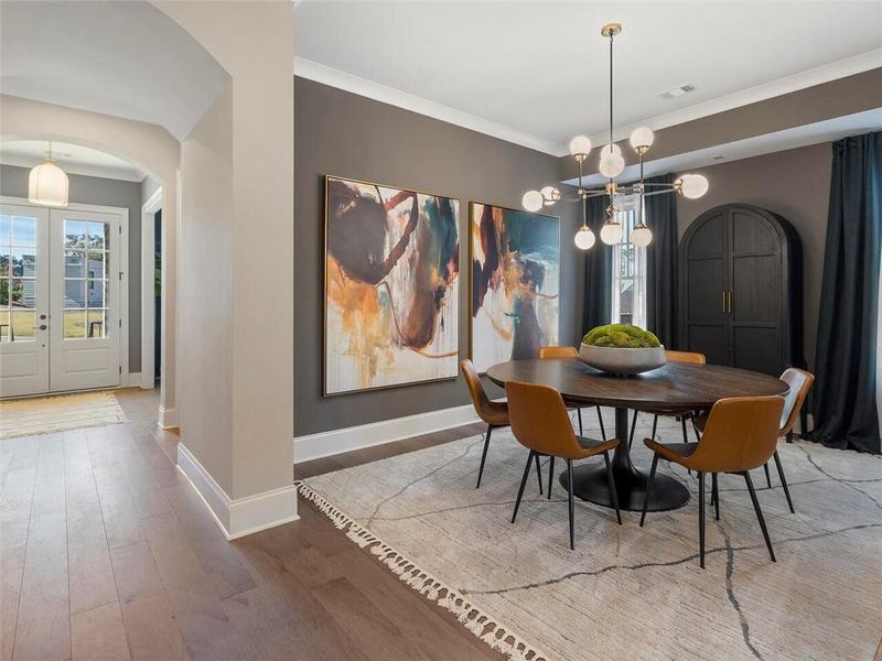 Furnished interior view inside a new home in , Suwanee (Image 71).