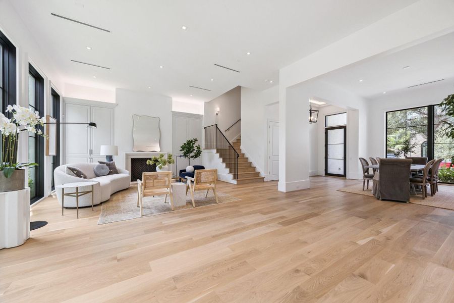 [Living Room]The open transition between living, dining, and kitchen creates easy daily living and good flow for entertaining.