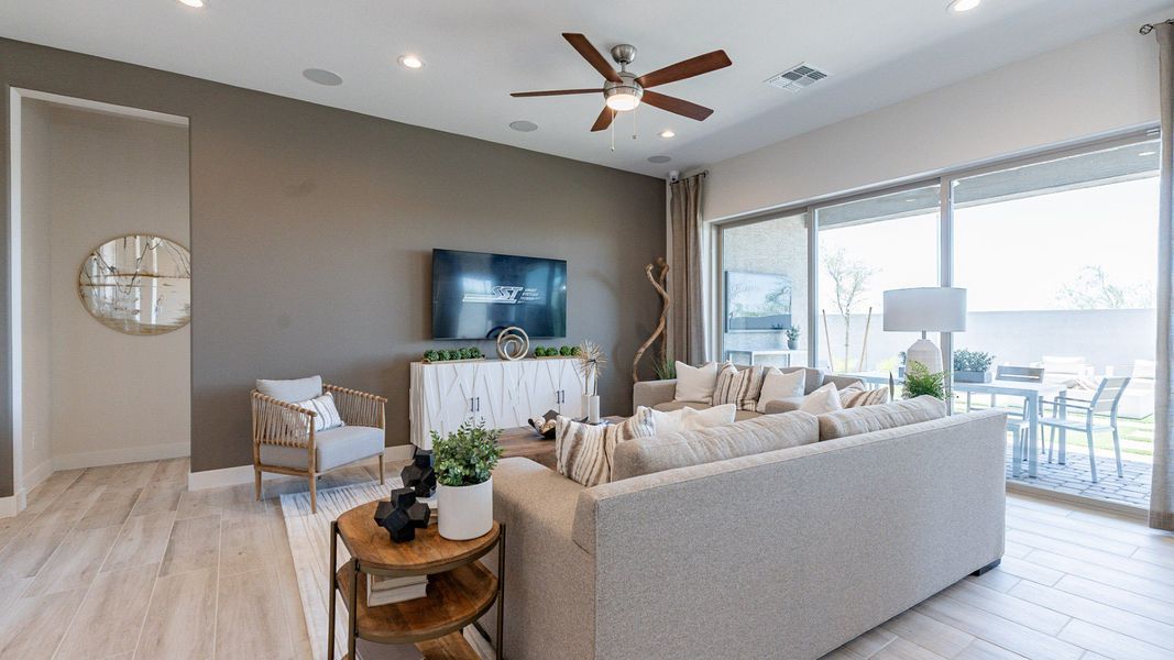 Furnished interior view inside a new home in Windrose, Waddell (Image 8). Furnished interior view inside a new home in Windrose, Waddell (Image 8).