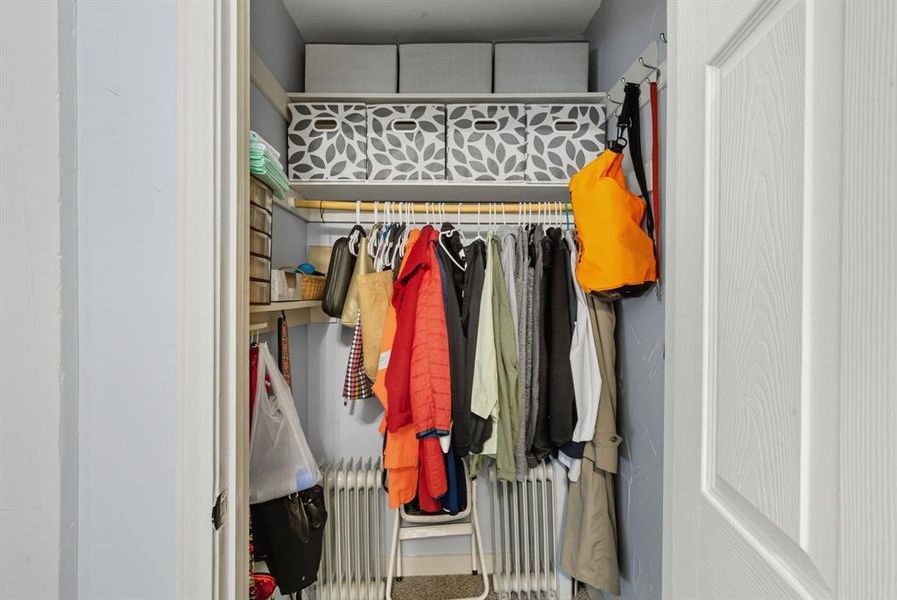 Closet with radiator Closet with radiator