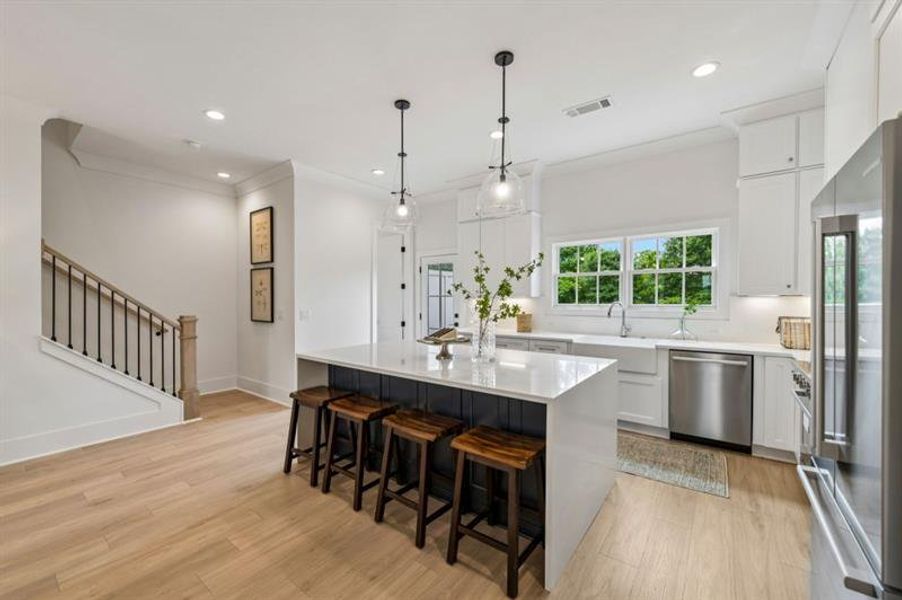 Furnished interior view inside a new home in Skyview On Broad, Sugar Hill (Image 14).
