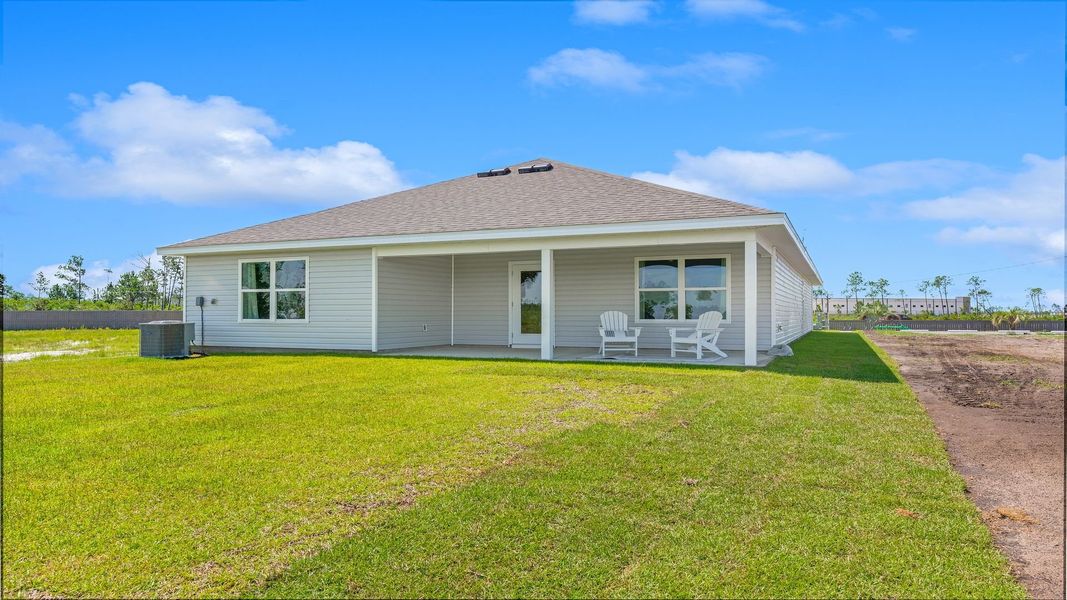 Representative exterior details of a home built from the The Ryder by D.R. Horton in Morningside, Panama City (Image 3). Representative exterior details of a home built from the The Ryder by D.R. Horton in Morningside, Panama City (Image 3).