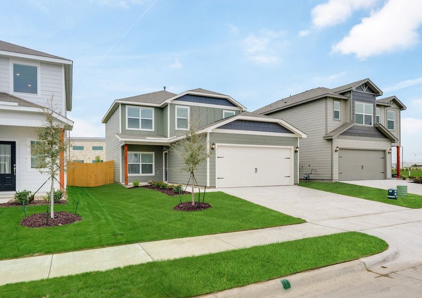 The Primrose has an attached two-car garage.