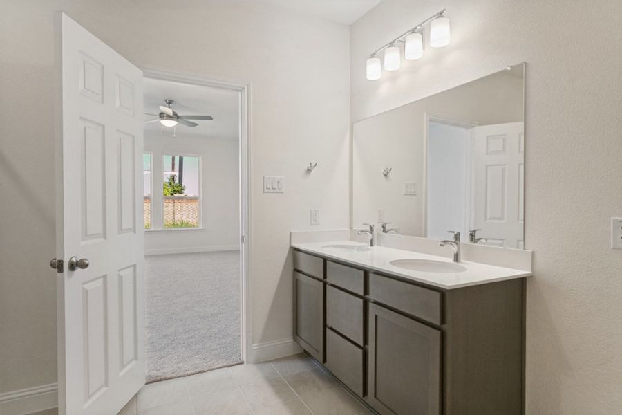 Furnished interior view inside a new home in The Preserve Estates, Justin (Image 11).