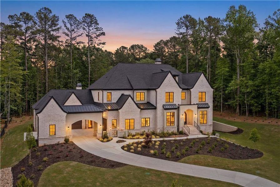 Front exterior of a new home in , Alpharetta, GA, highlighting curb appeal (Image 35).
