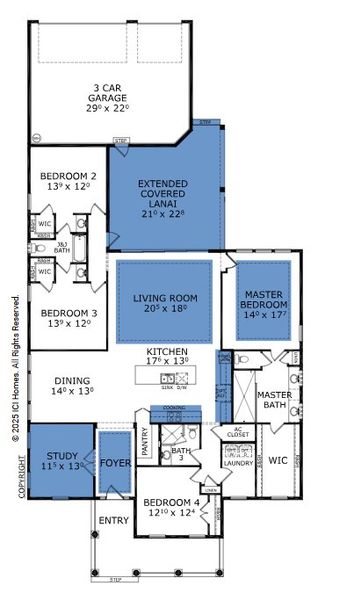 2D floor plan layout of this home in Seven Pines, Jacksonville, FL (Image 2).