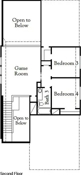 2D floor plan layout of this home in Bridgeland, Cypress, TX (Image 6).