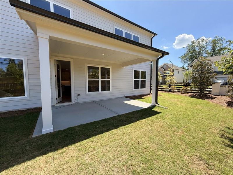 Exterior details and patio area of a home in Havencroft, Woodstock (Image 3).