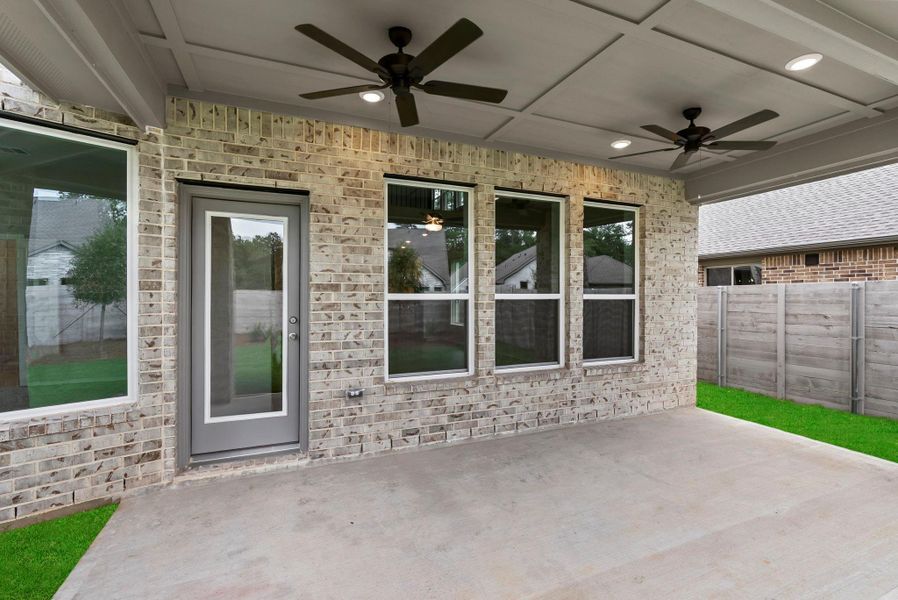 Exterior details and patio area of a home in Two Step Farm, Montgomery (Image 3). Exterior details and patio area of a home in Two Step Farm, Montgomery (Image 3).