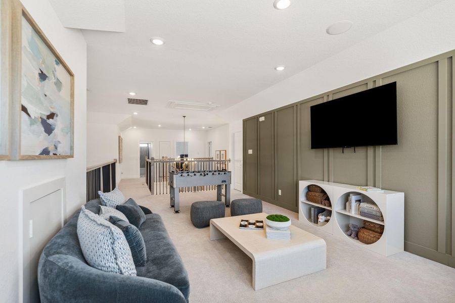 Thoughtfully designed for flexibility and comfort, it serves as the perfect gathering space for family nights, entertaining guests, or a relaxed secondary living area.