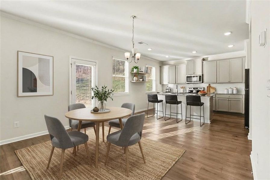 Furnished interior view inside a new home in , Atlanta (Image 6).