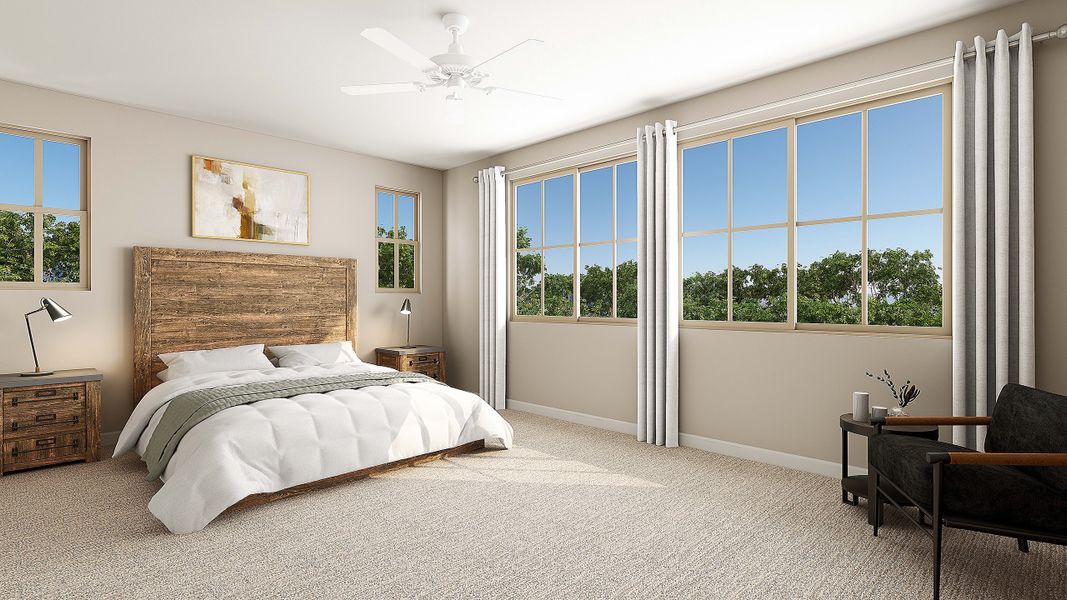 Representative furnished interior of a home built from the Viridian Plan 4004 by Tri Pointe Homes in Waterston Central, Gilbert (Image 18).