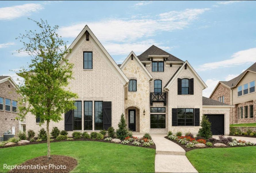 Representative exterior photo of a completed home built from the Hartford - 3 Car Garage by Grand Homes in Somerset Park, Rockwall, TX (Image 20).