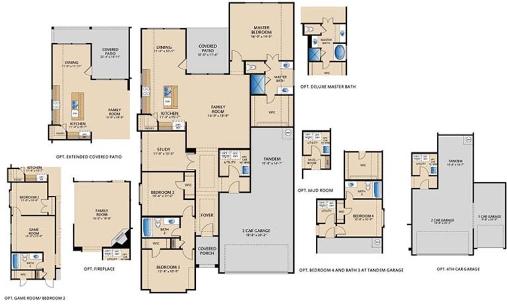 2D floor plan layout for the Coppell by Pacesetter Homes in Creekview Meadows, Pilot Point, TX (Image 5). 2D floor plan layout for the Coppell by Pacesetter Homes in Creekview Meadows, Pilot Point, TX (Image 5).