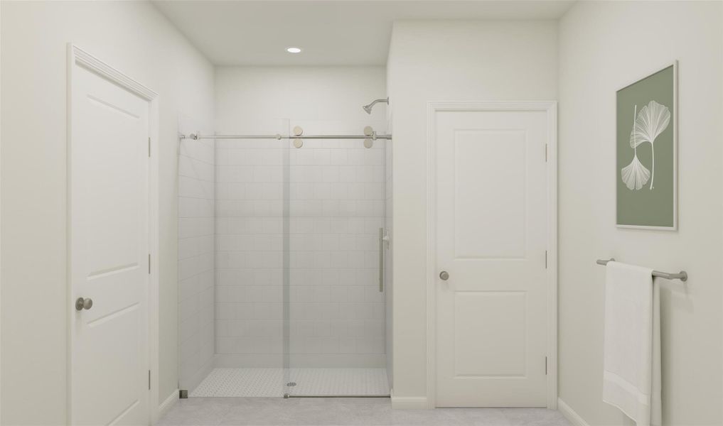 Serene primary bath (*Artist rendering used for illustration purposes only.) Serene primary bath (*Artist rendering used for illustration purposes only.)