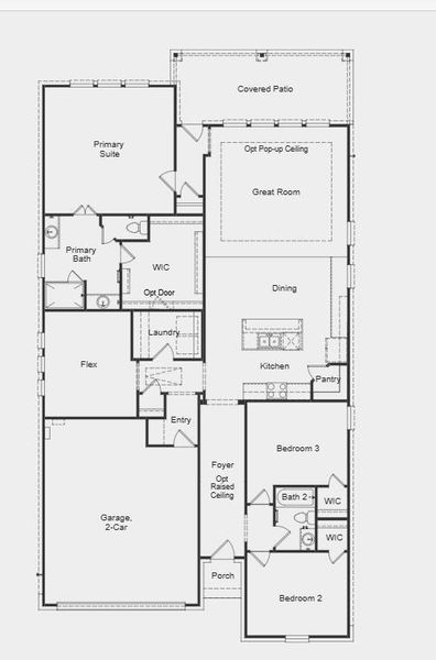 Additional Highlights Include: raised ceiling at foyer, 12" pop up ceiling at gathering room, mudset shower at primary bath.