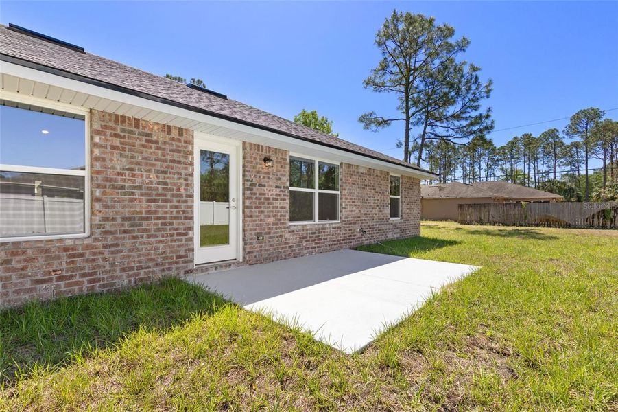 Exterior details and patio area of a home in Palm Coast, Palm Coast (Image 2). Exterior details and patio area of a home in Palm Coast, Palm Coast (Image 2).