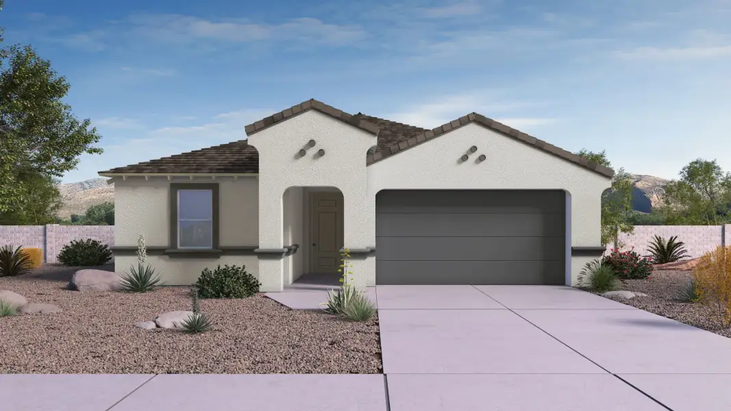 Representative exterior photo of a completed home built from the Kingston by D.R. Horton in Windrose, Waddell, AZ (Image 2). Representative exterior photo of a completed home built from the Kingston by D.R. Horton in Windrose, Waddell, AZ (Image 2).