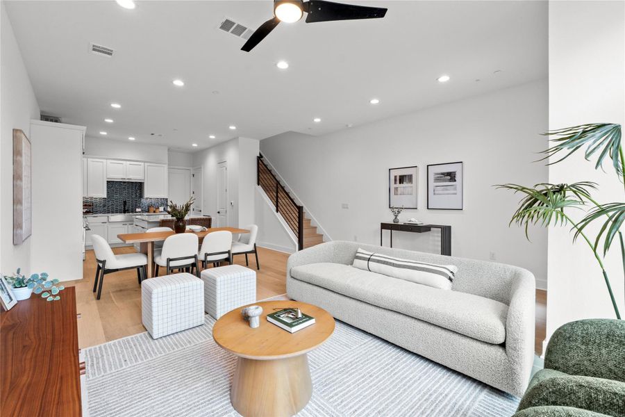Furnished interior view inside a new home in The Enclave At Dulce Lane, Austin (Image 3).