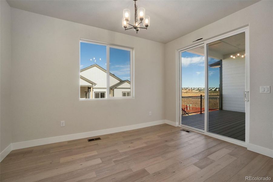 Dining area off kitchen