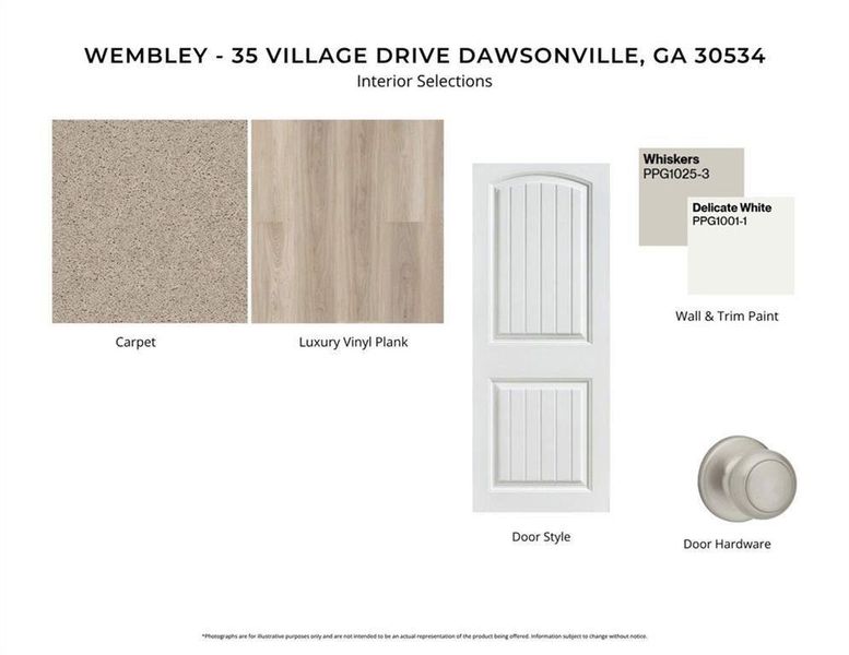 Sample of building materials used in homes in Villas at Gold Creek, Dawsonville (Image 3).