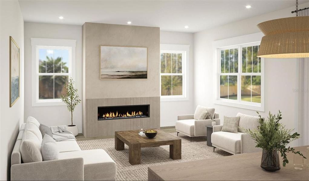 Furnished interior view inside a new home in , Tampa (Image 8). Furnished interior view inside a new home in , Tampa (Image 8).