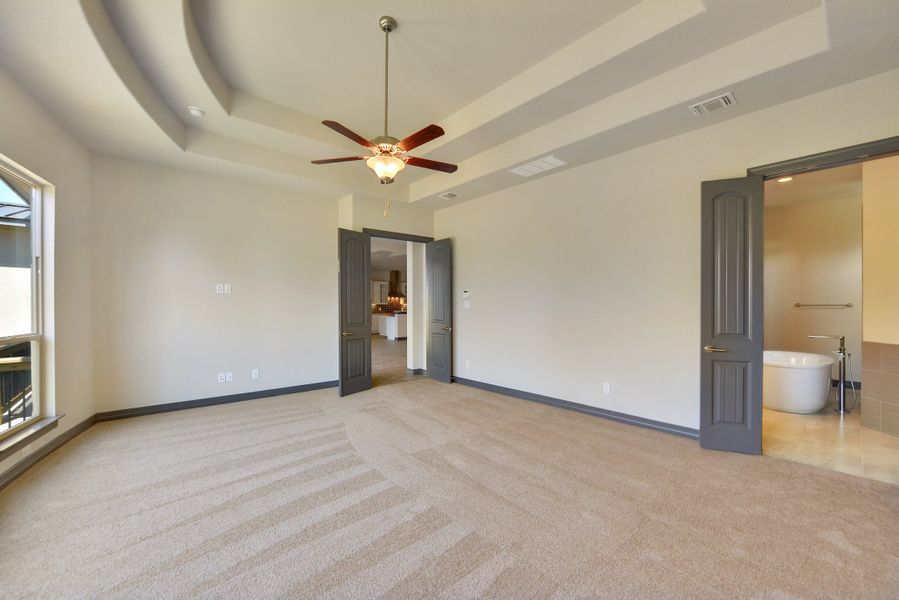 Representative unfurnished interior of a home built from the The Scottsdale 5500 by Whitestone Custom Homes in Johnson Ranch, Bulverde (Image 33). Representative unfurnished interior of a home built from the The Scottsdale 5500 by Whitestone Custom Homes in Johnson Ranch, Bulverde (Image 33).