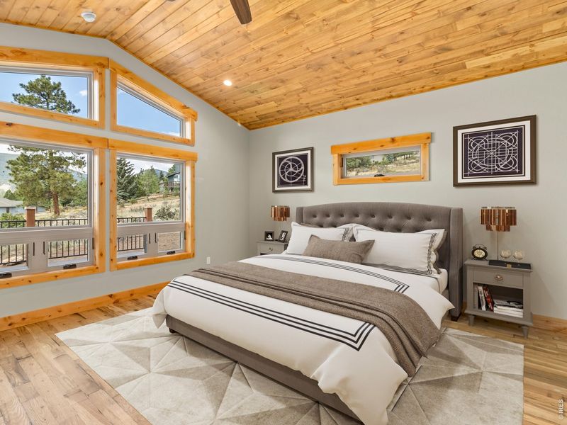 Furnished interior view inside a new home in , Estes Park (Image 20).