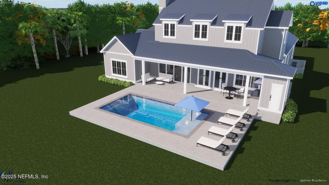 Exterior rendering of this home design in , Ponte Vedra, FL (Image 6).